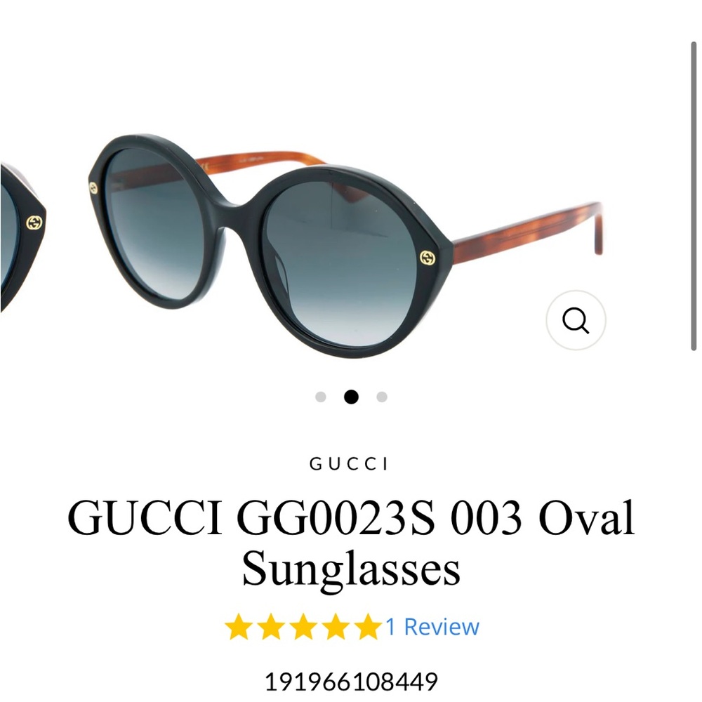 Gucci NWOT sunglasses with cases and cleaning wipe